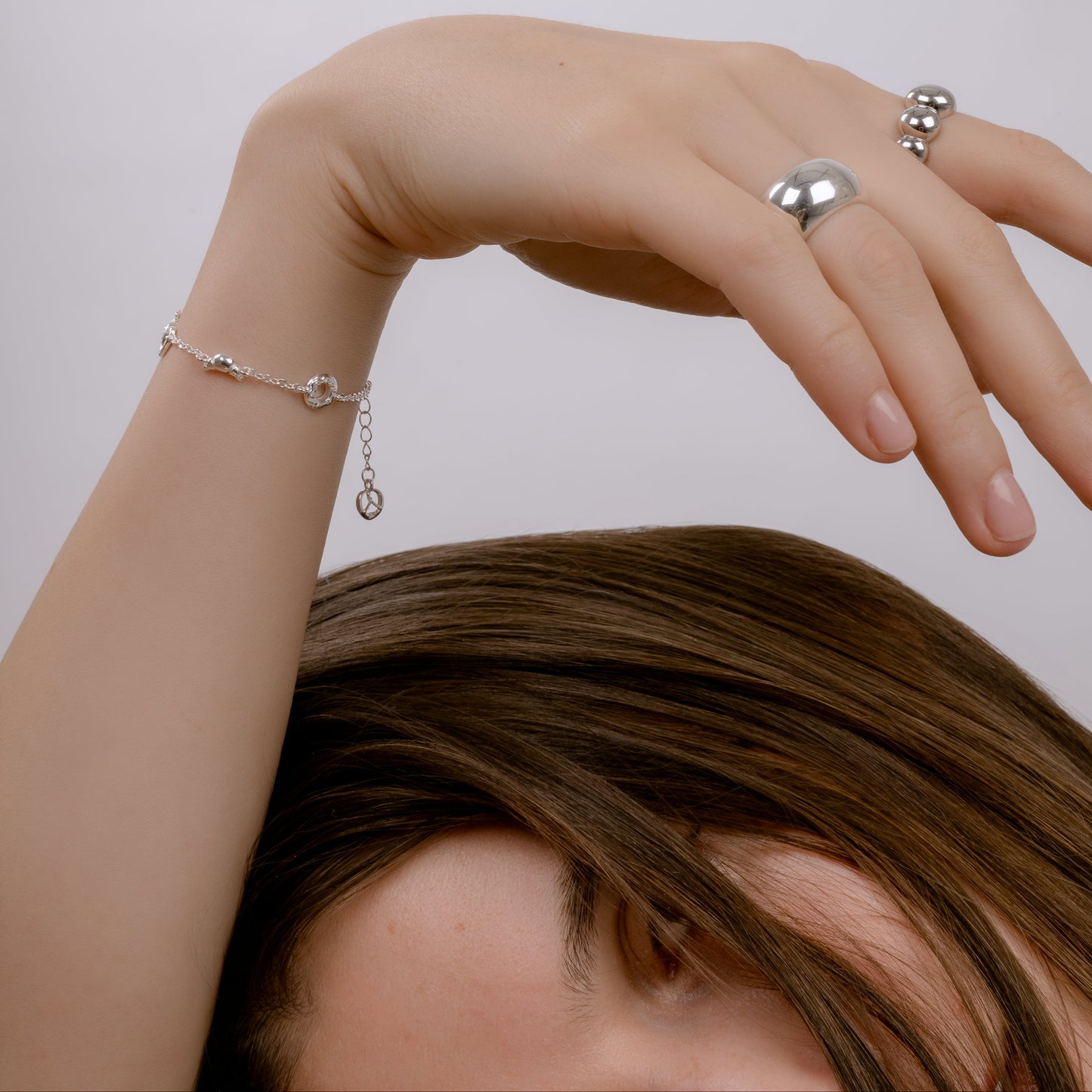 GRANDE CROISSANT STATEMENT SILVER RING