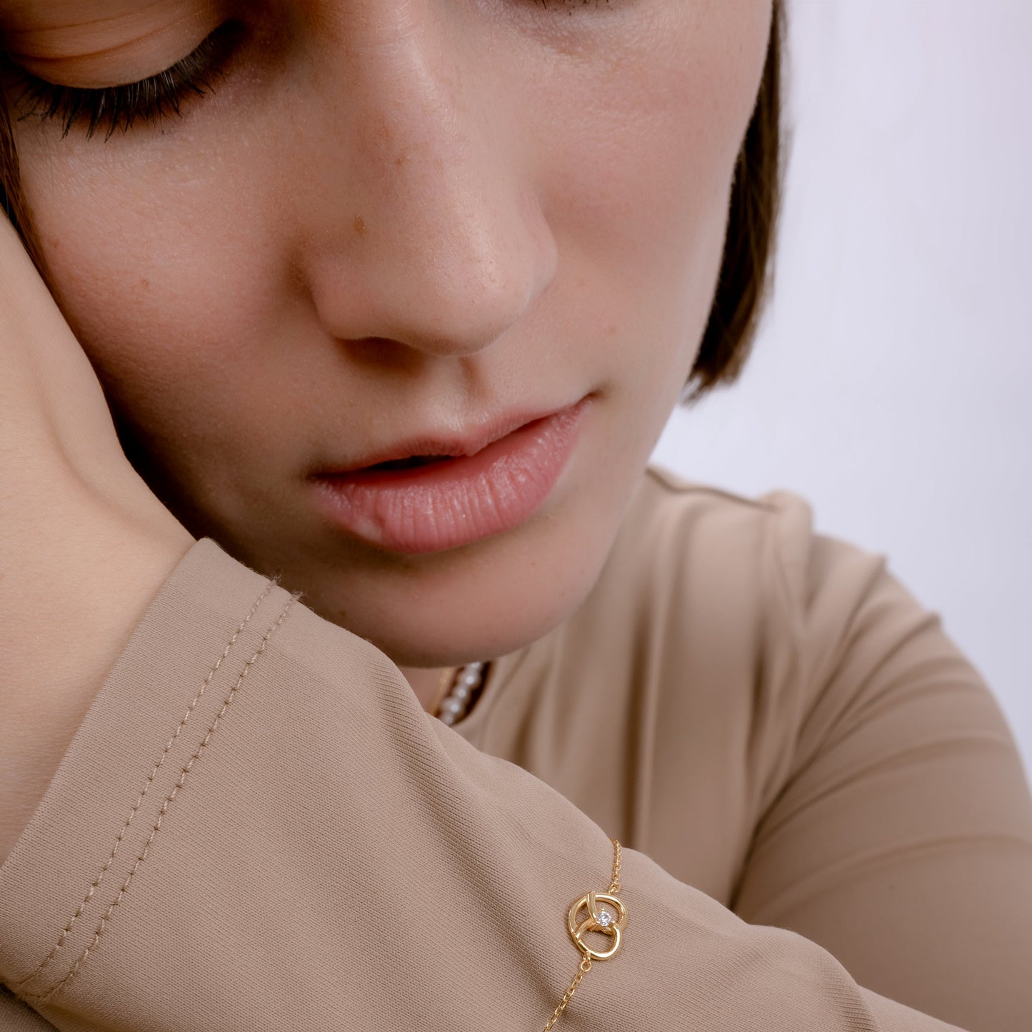 SALTY PRETZEL GOLD PLATED BRACELET