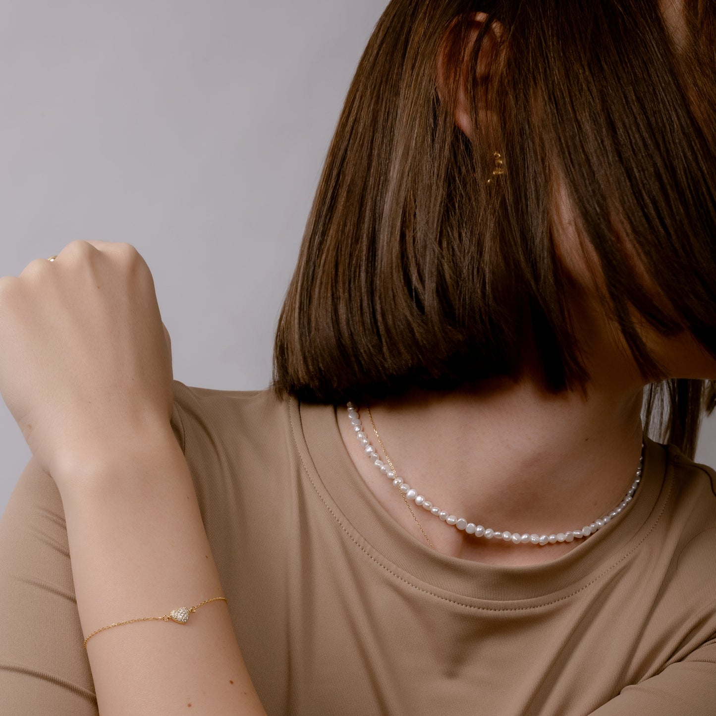 CREMA PEARL SILVER NECKLACE