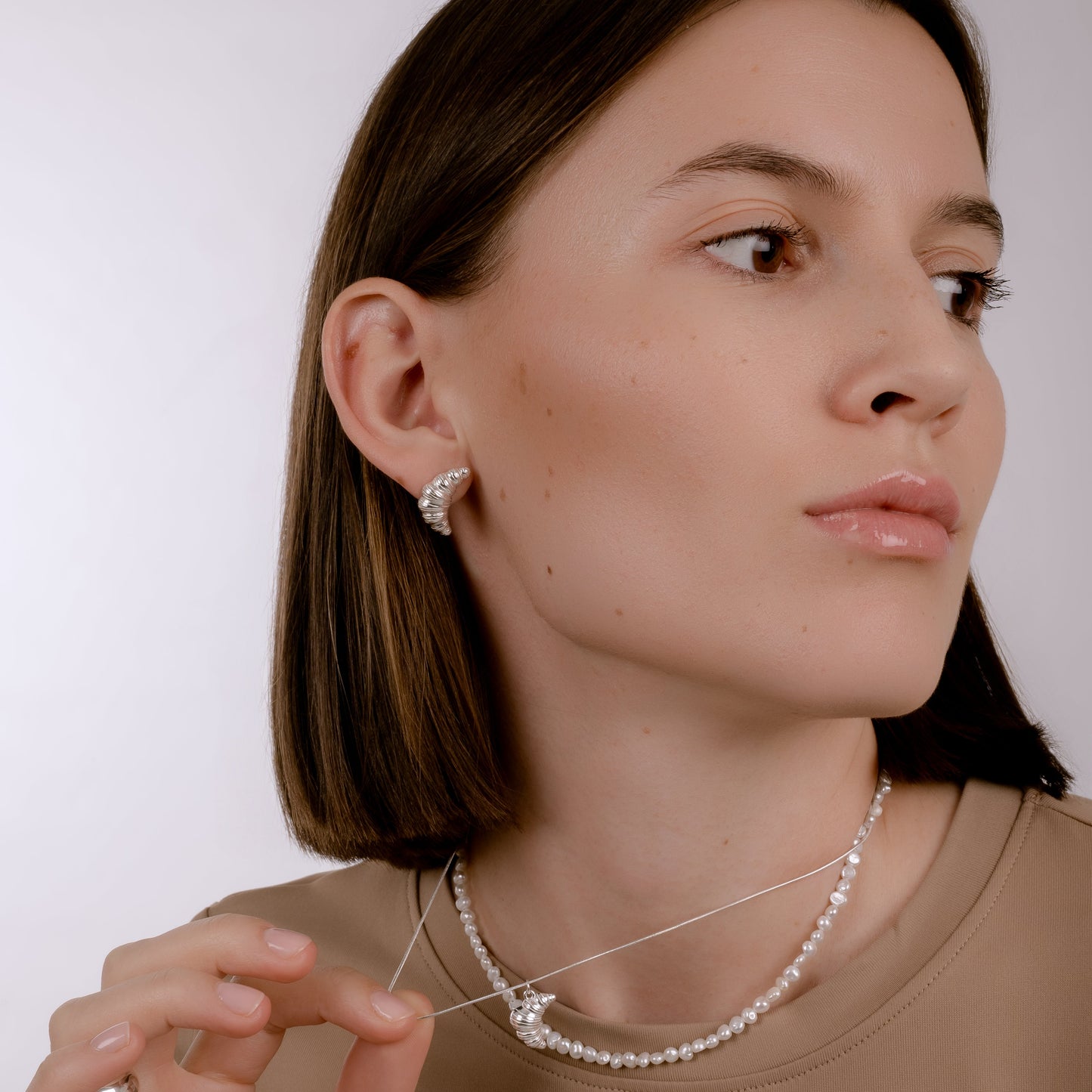 CLASSIC CROISSANT SILVER EARRINGS