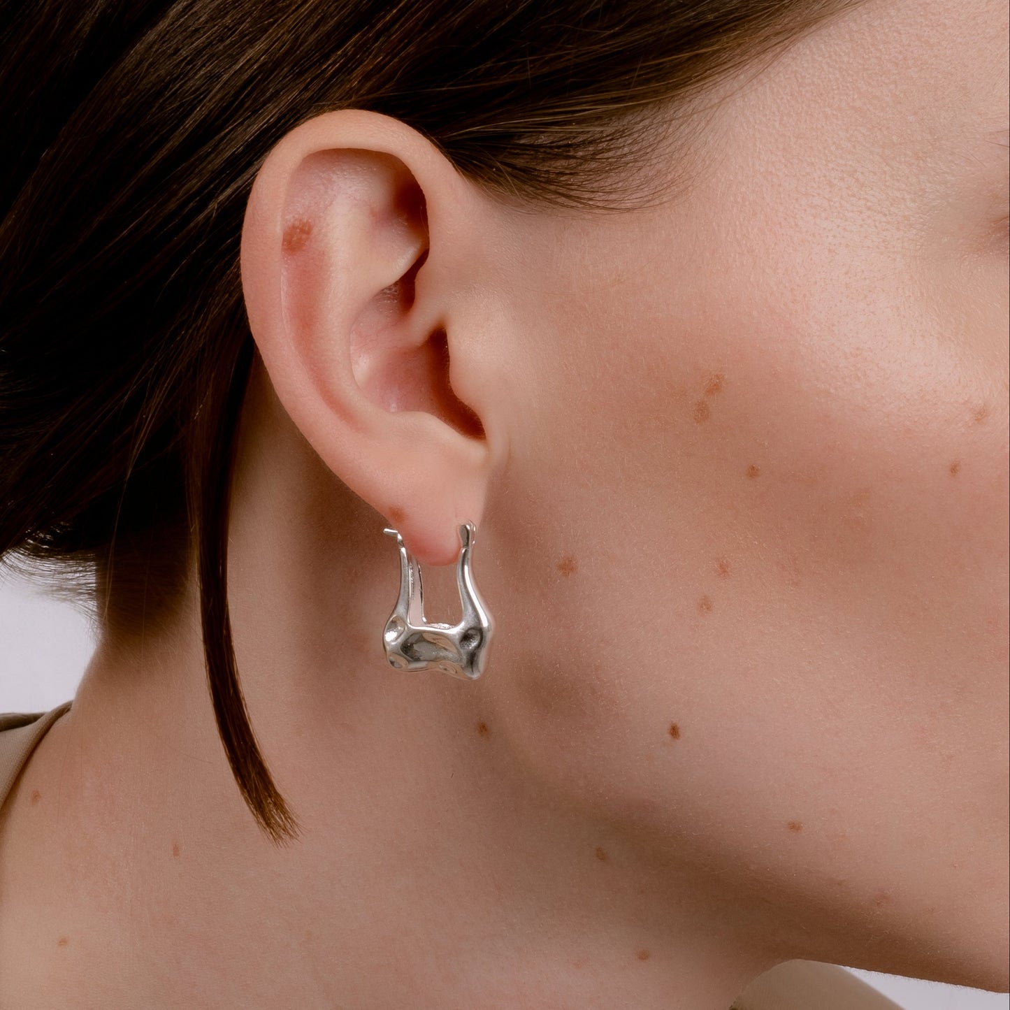 MELTING COOKIE SILVER EARRINGS