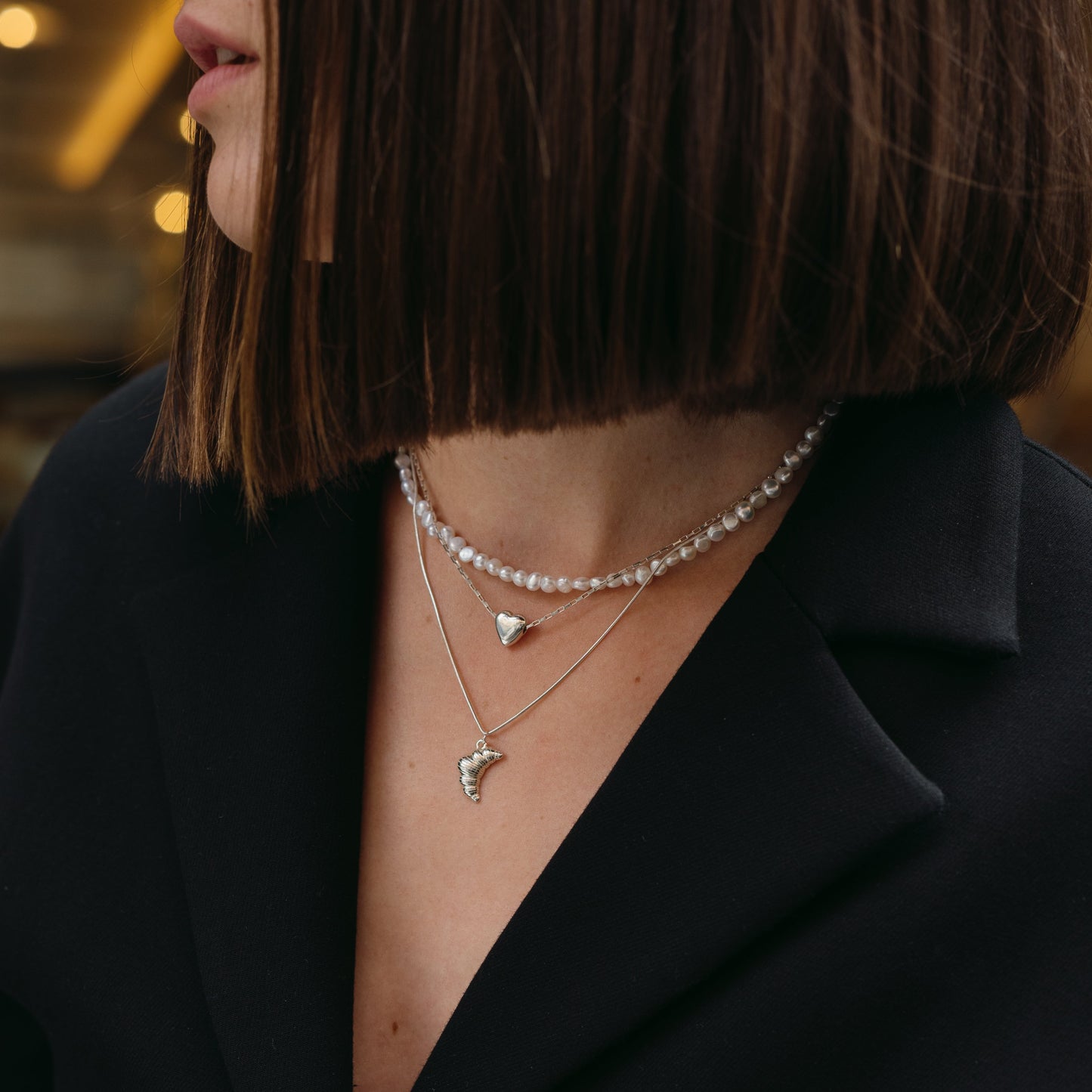 CLASSIC CROISSANT PENDANT NECKLACE