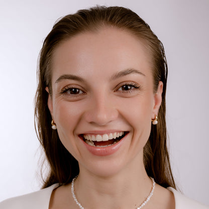 BALLERINA CAPUCCINA PEARL GOLD PLATED EARRINGS