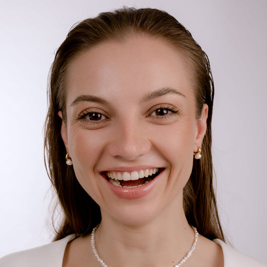 BALLERINA CAPUCCINA PEARL GOLD PLATED EARRINGS