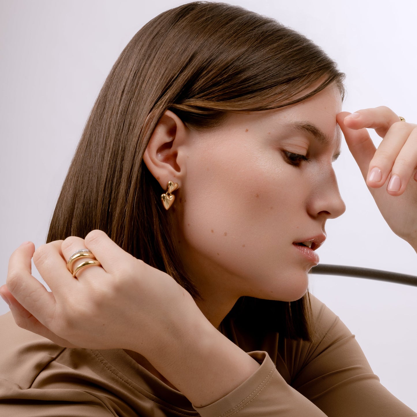 BIG LOVE GOLD PLATED EARRINGS