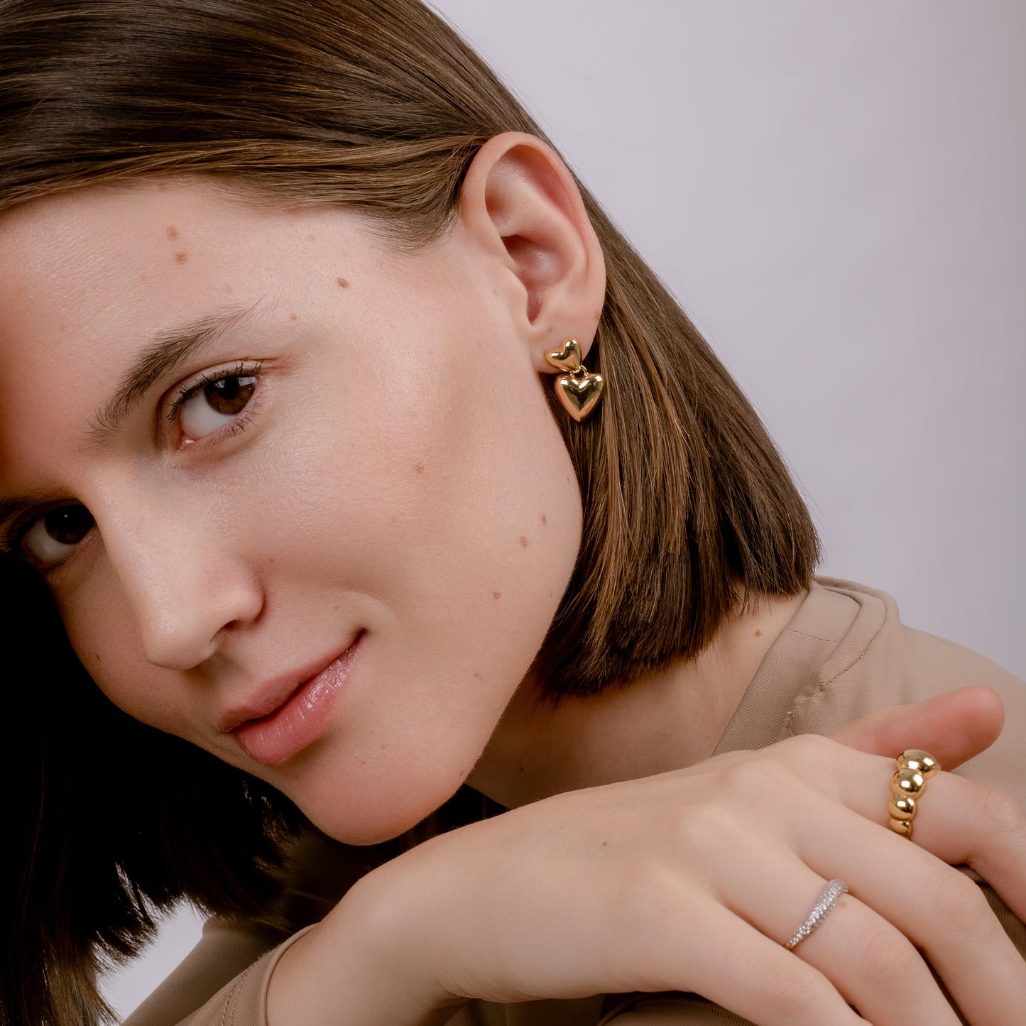 BIG LOVE GOLD PLATED EARRINGS