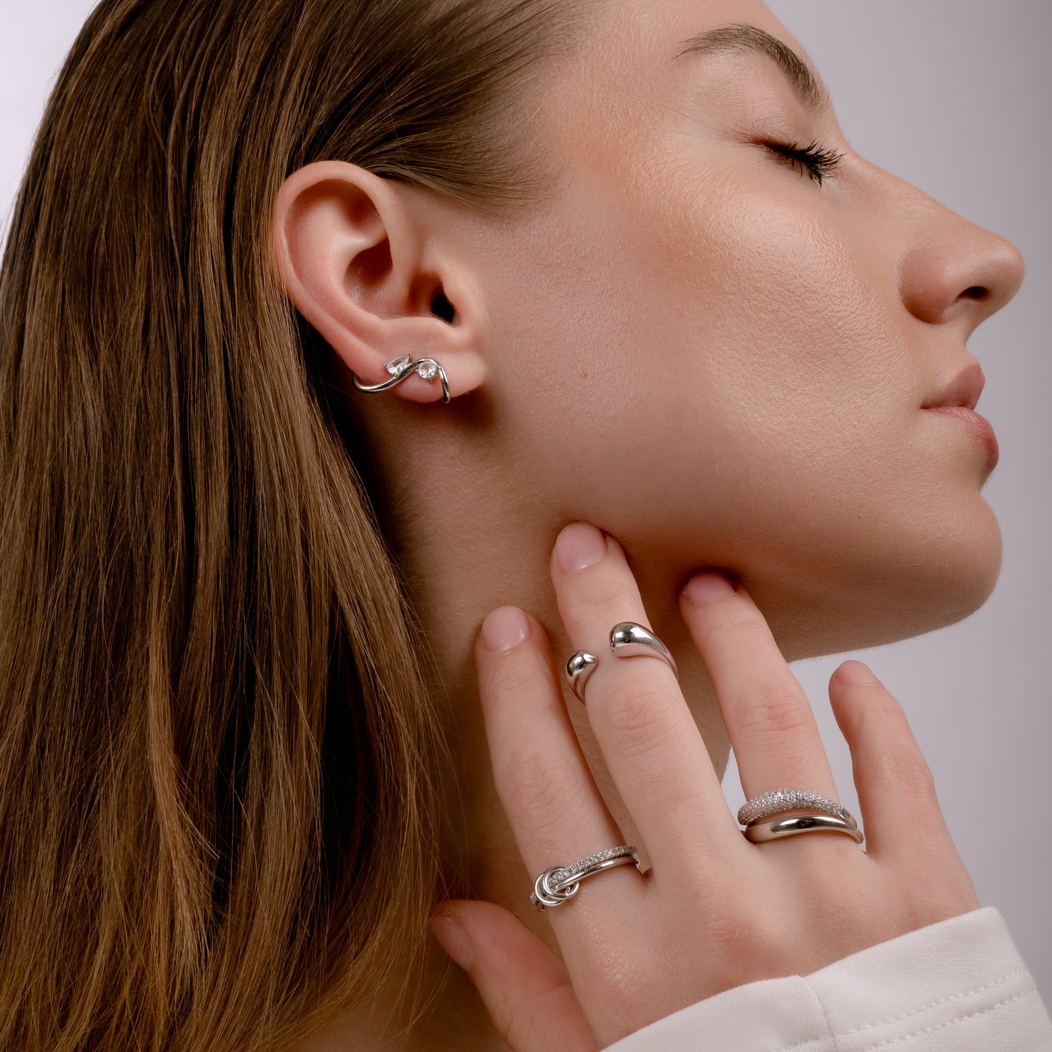 CORTADO ONE SIZE SILVER RING