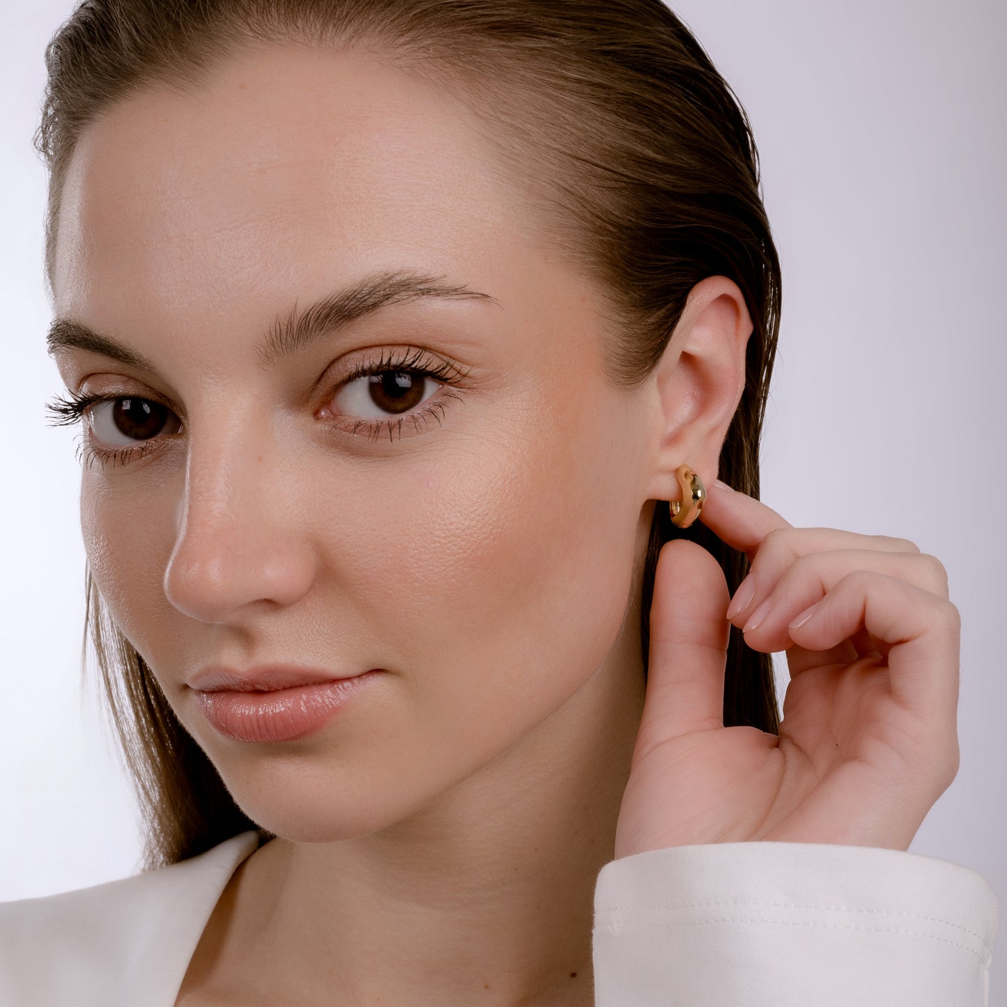 PEAK TIME GOLD PLATED EARRINGS