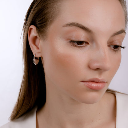 FOREVER HOOP SILVER EARRINGS