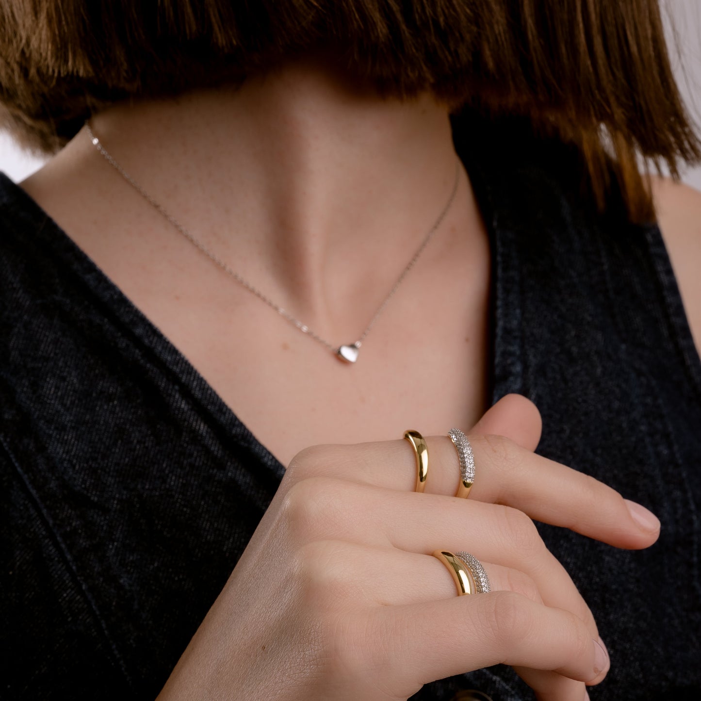 LATTE LAYER STACKABLE GOLD PLATED RING