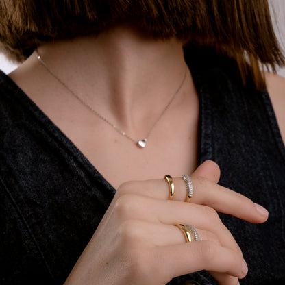 LATTE LAYER STACKABLE GOLD PLATED RING