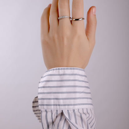 LATTE LAYER STACKABLE SILVER RING
