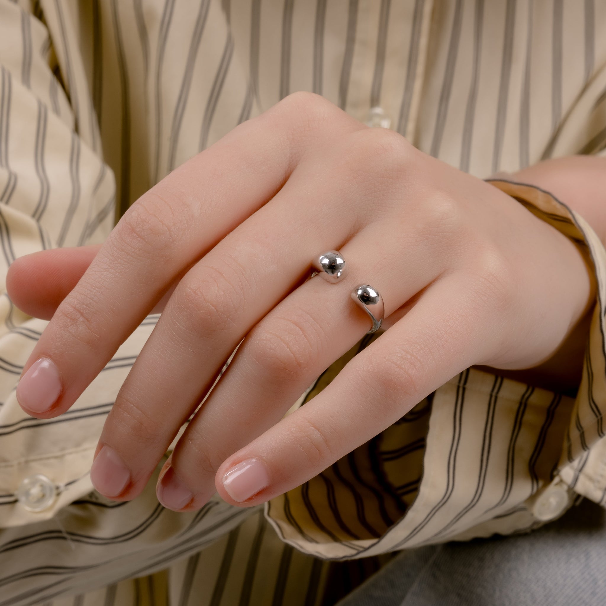 CORTADO ONE SIZE SILVER RING