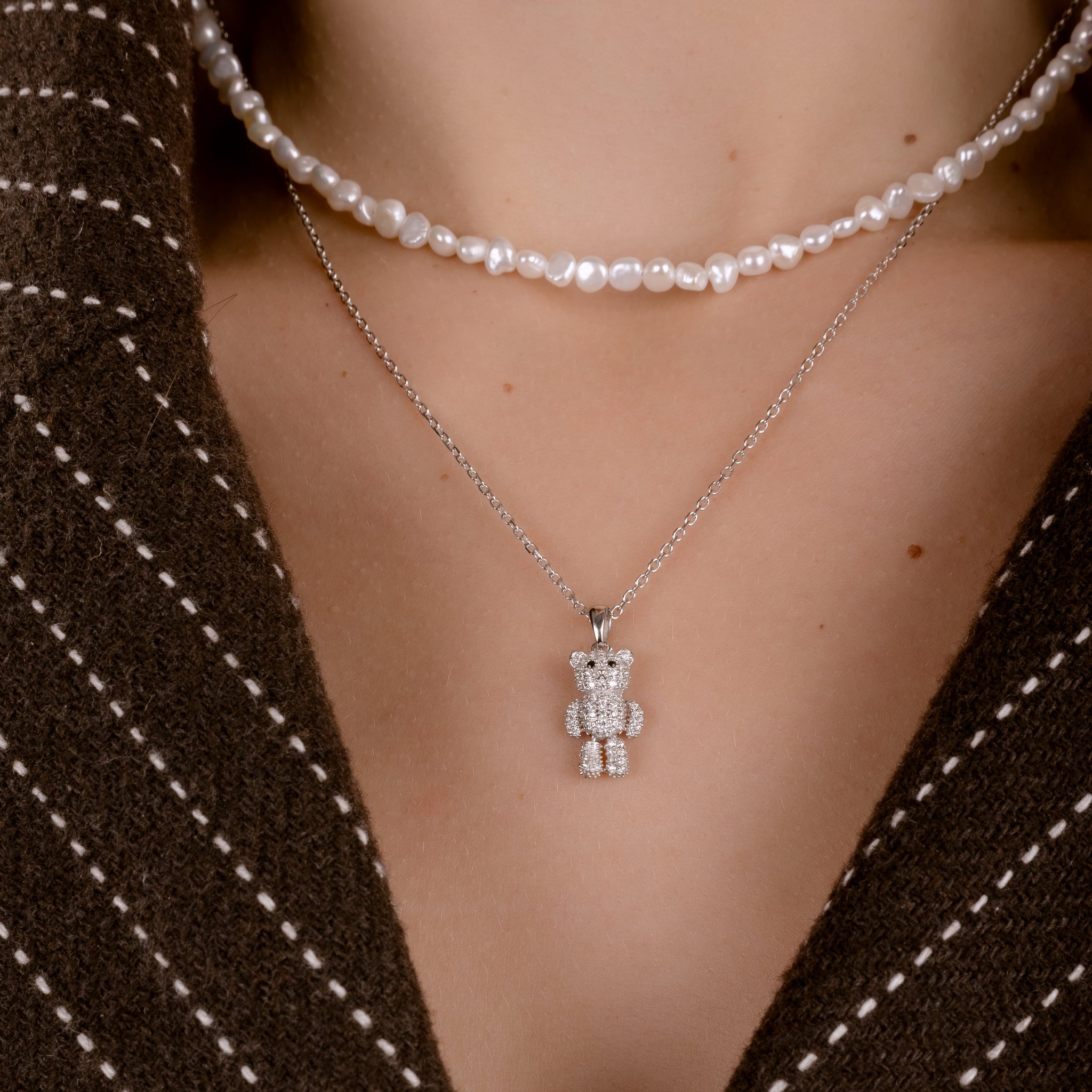 CREMA PEARL GOLD PLATED NECKLACE