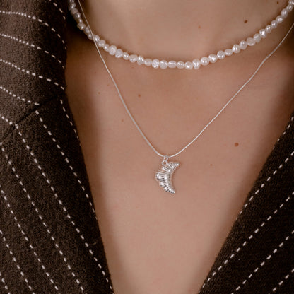 CREMA PEARL SILVER NECKLACE