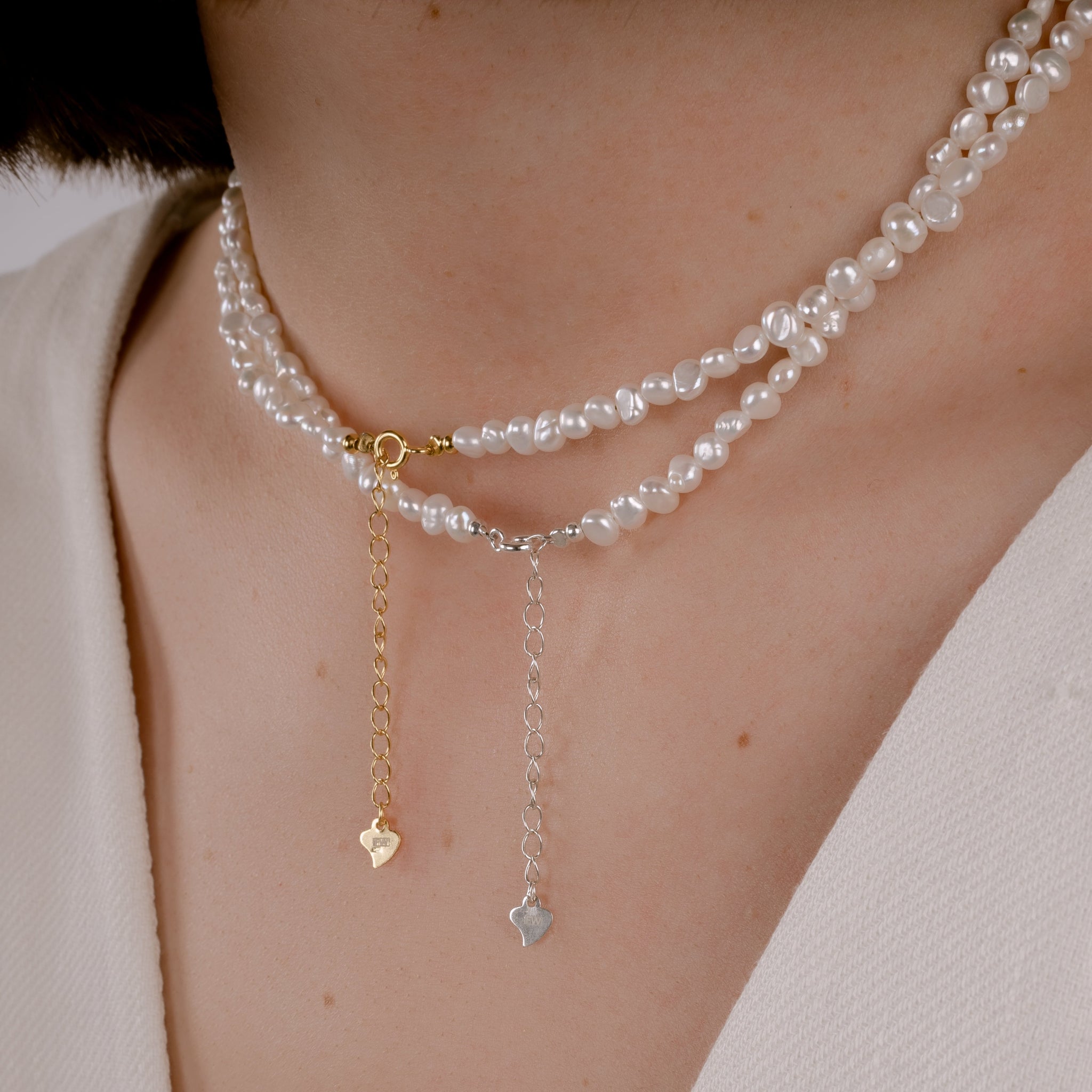 CREMA PEARL GOLD PLATED NECKLACE