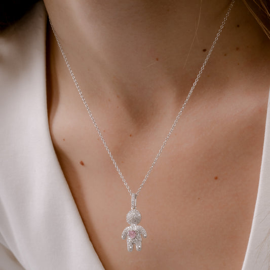 BOY MOM GEM PENDANT NECKLACE