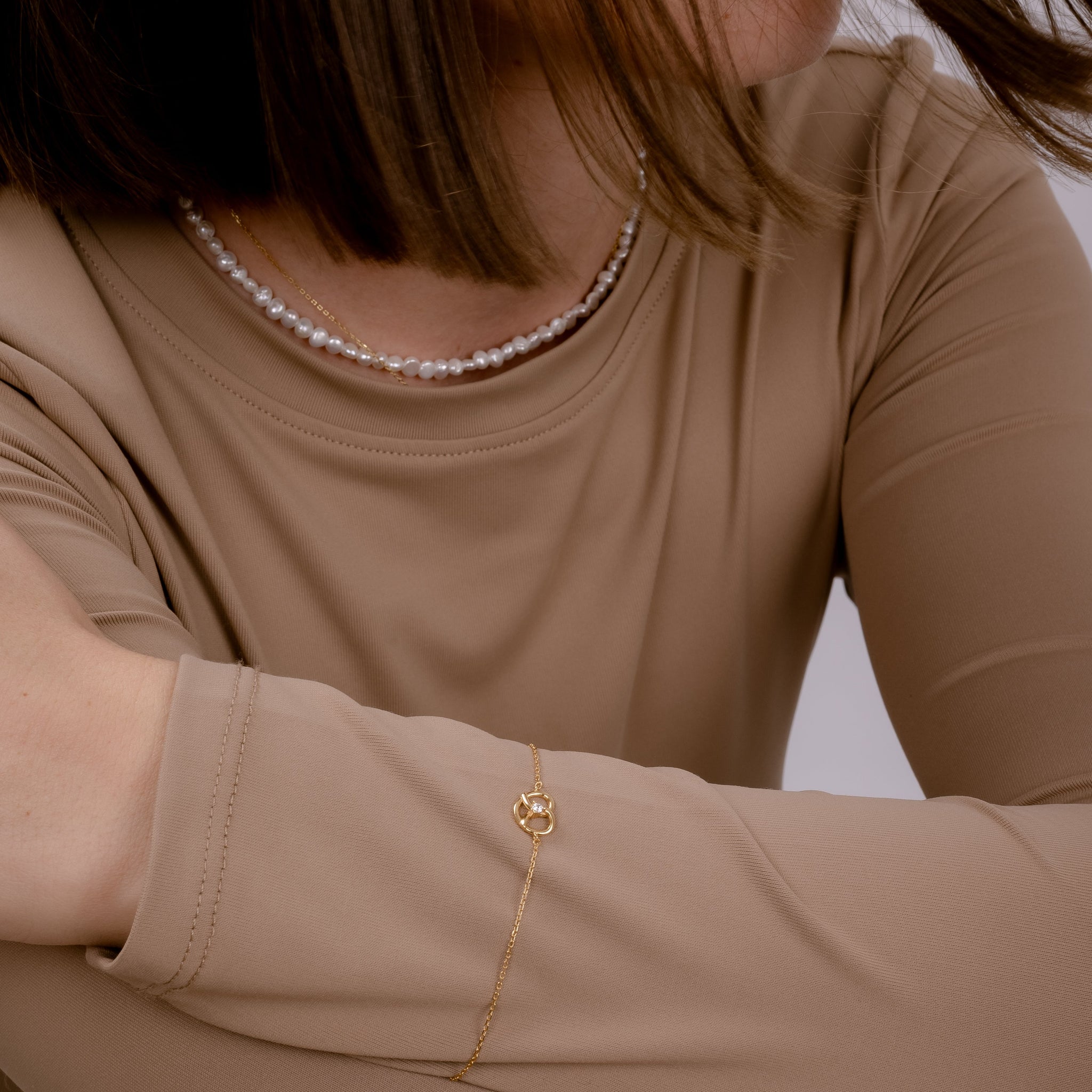 CREMA PEARL SILVER NECKLACE