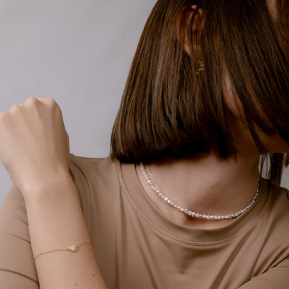 CREMA PEARL SILVER NECKLACE