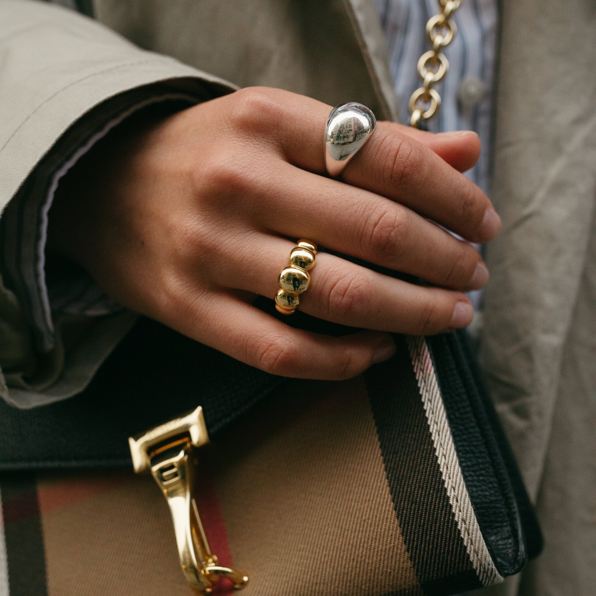 THE BEAN STATEMENT SILVER RING