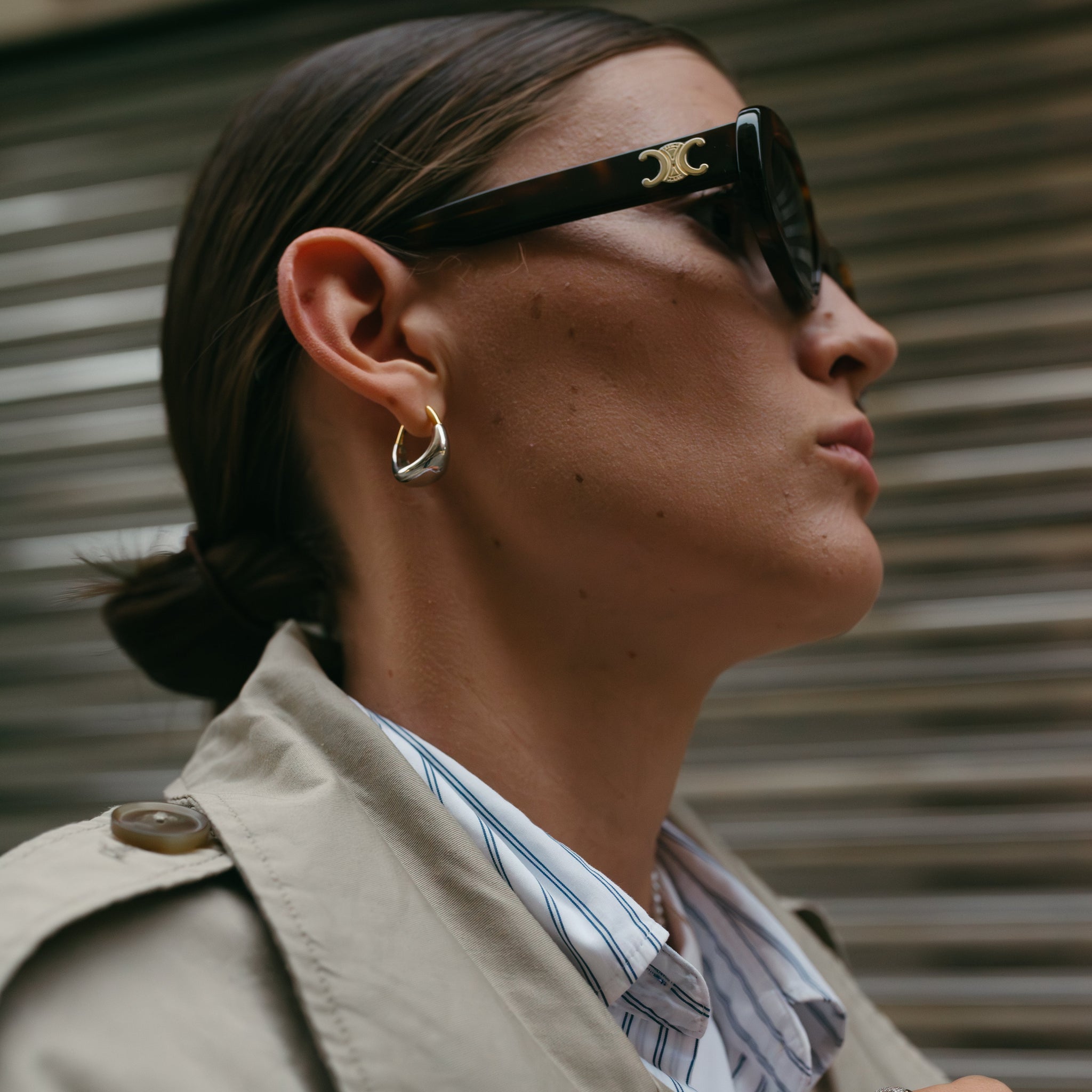 MOKA STATEMENT MIXED METALS EARRINGS