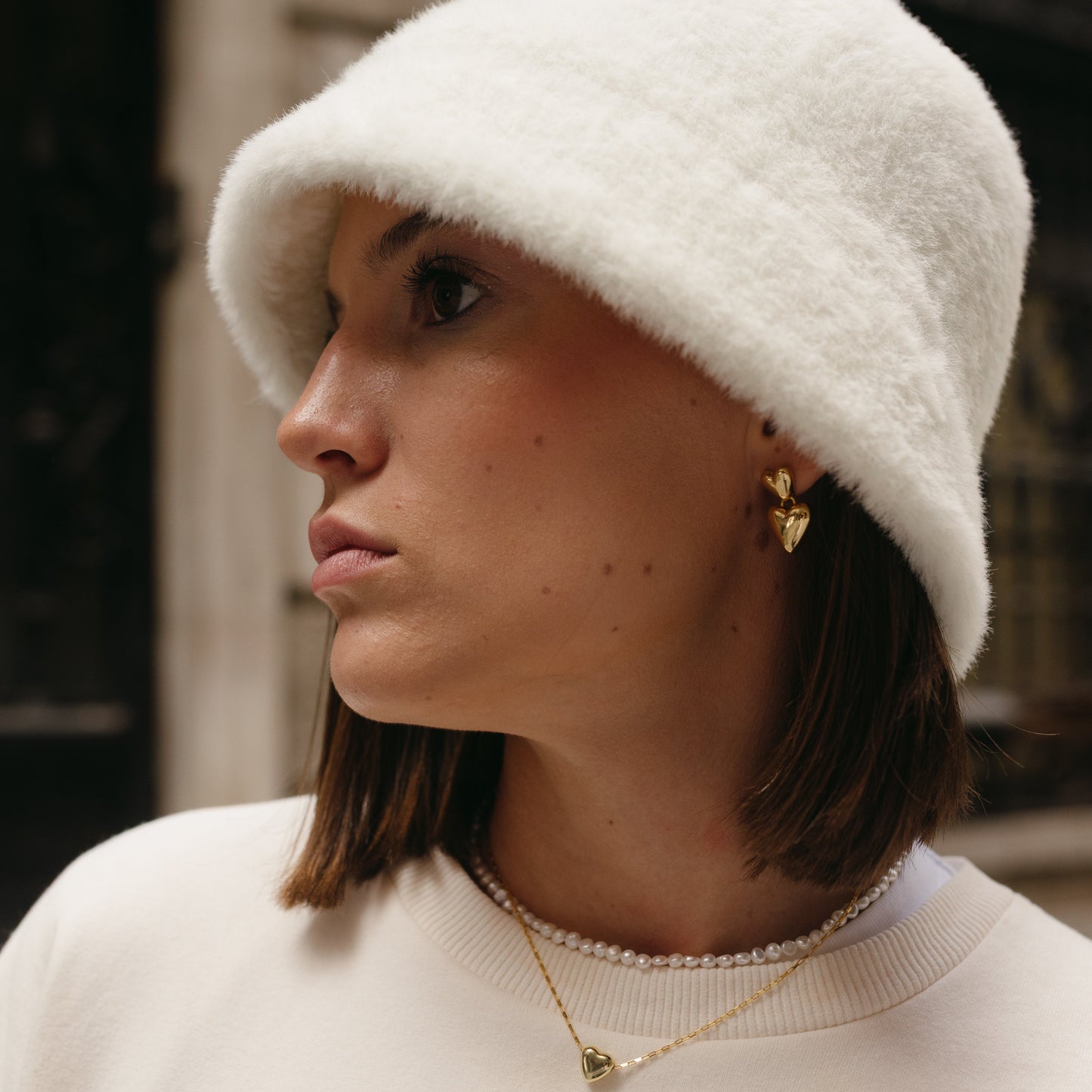 CREMA PEARL GOLD PLATED NECKLACE