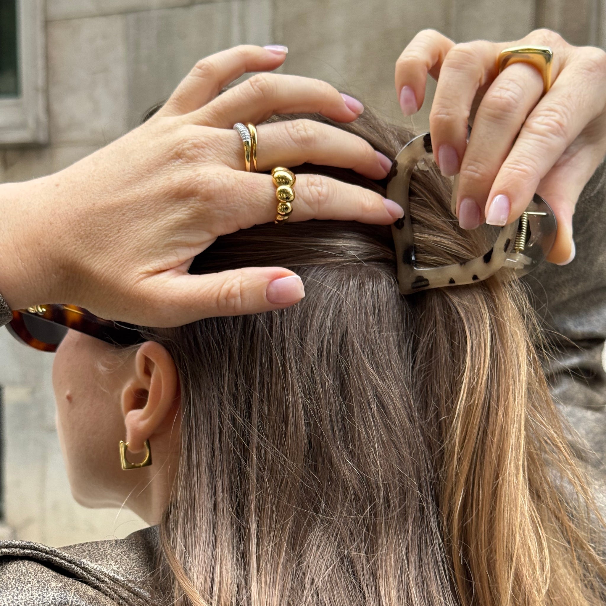 GRANDE CROISSANT GOLD STATEMENT RING