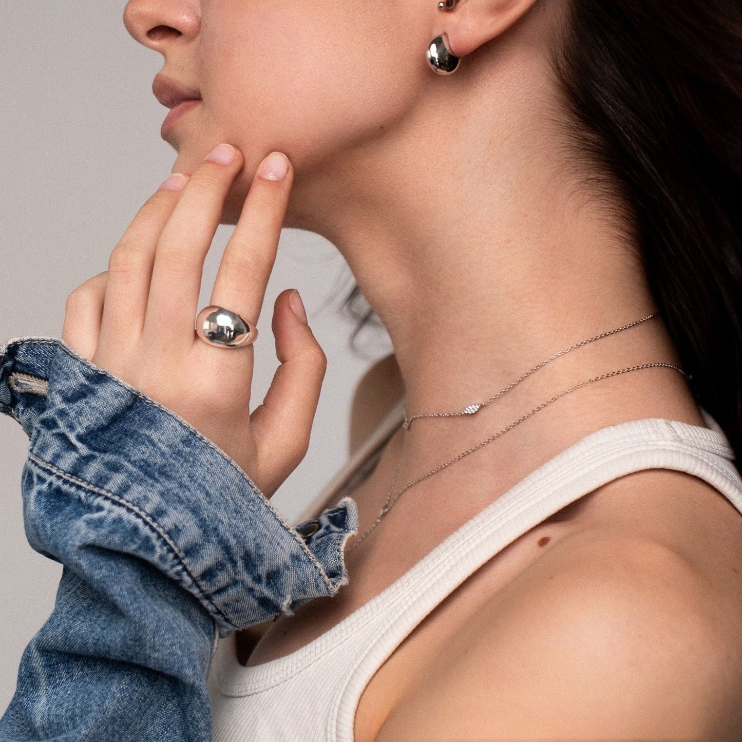 COLIER SILVER LEAFY CU ZIRCONIA