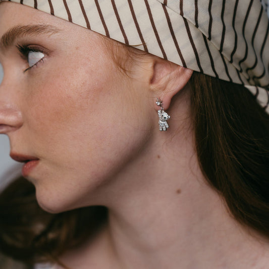 BABYCCINO GEM SILVER EARRINGS Argint 925- Flat&White