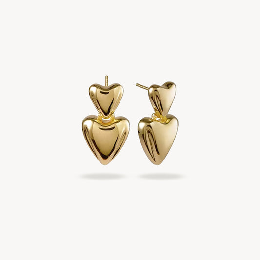 BIG LOVE GOLD PLATED EARRINGS