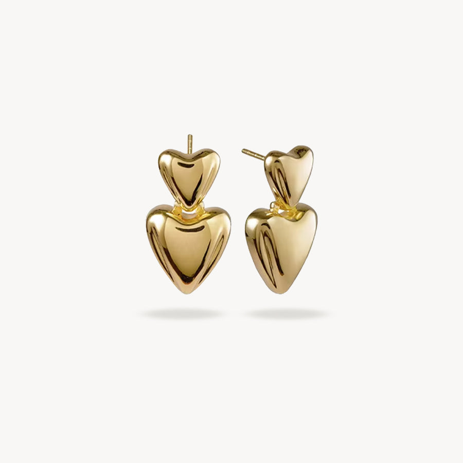 BIG LOVE GOLD PLATED EARRINGS