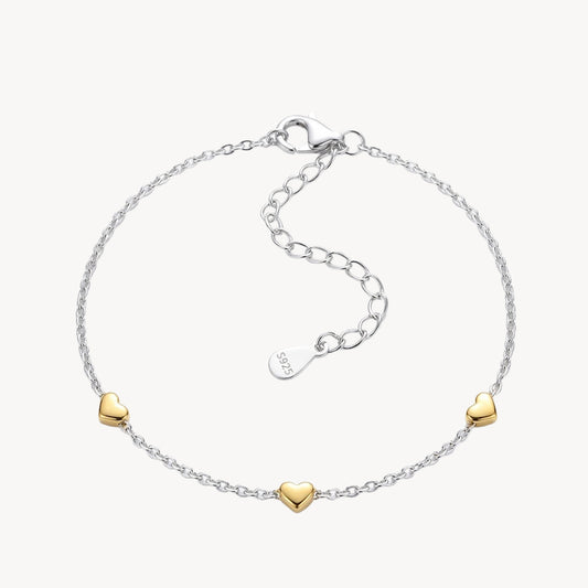 BRATARA SILVER MINI HEARTS
