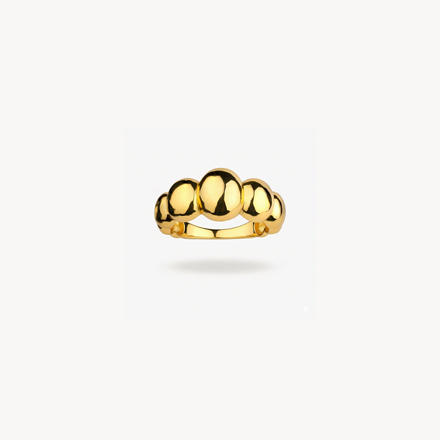 GRANDE CROISSANT GOLD STATEMENT RING