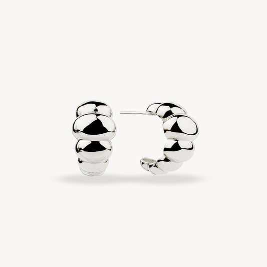 GRANDE CROISSANT SILVER EARRINGS