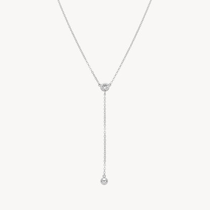 COFFEE DROP SILVER NECKLACE