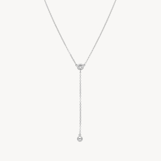 COFFEE DROP SILVER NECKLACE