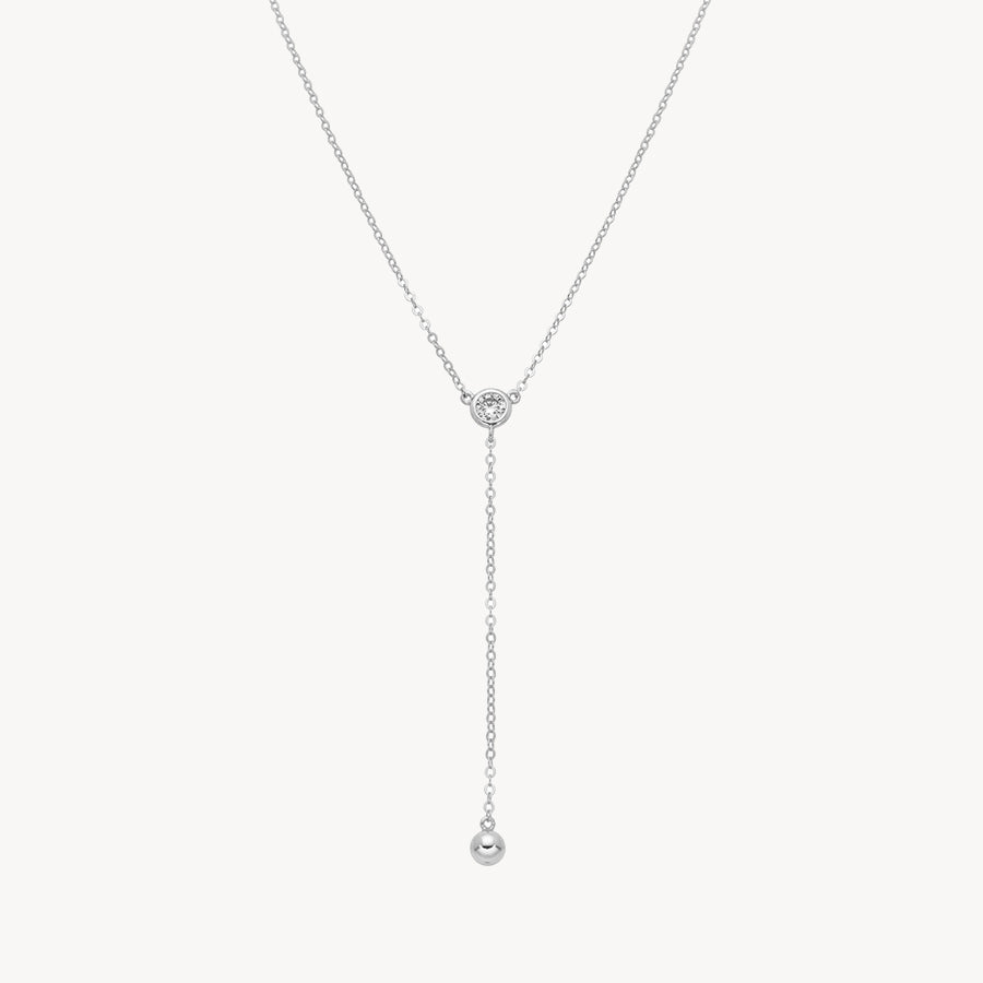 COFFEE DROP SILVER NECKLACE