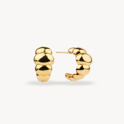GRANDE CROISSANT GOLD PLATED EARRINGS