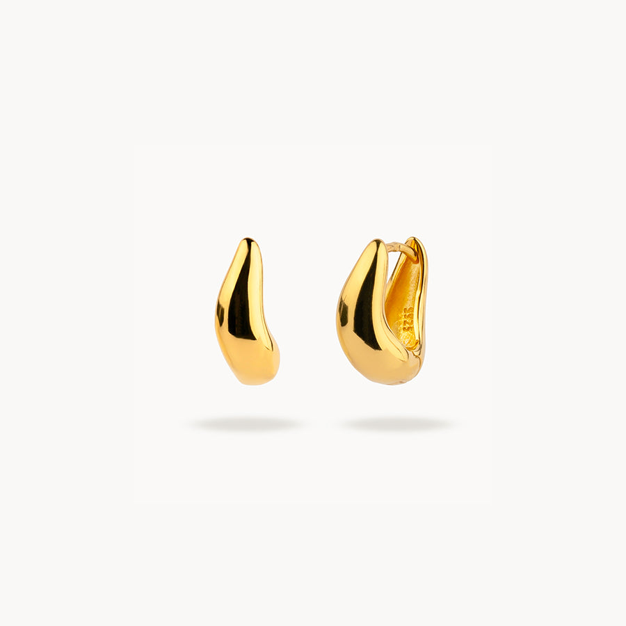HEIRLOOM WAVY HOOP GOLD PLATED EARRINGS