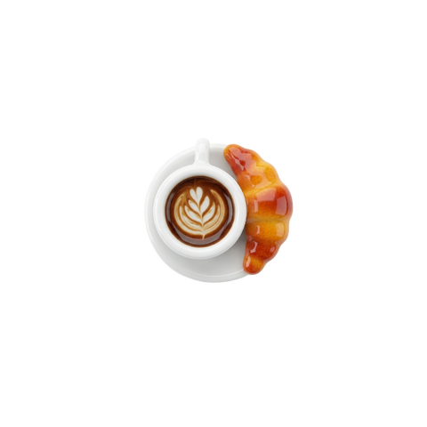LATTE ART CROISSANT CHARM