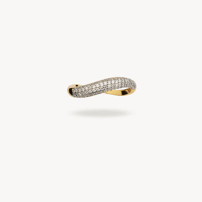 LATTE LAYER GEM GOLD PLATED RING