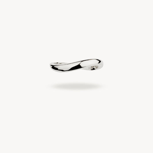 LATTE LAYER STACKABLE SILVER RING Argint 925- Flat&White