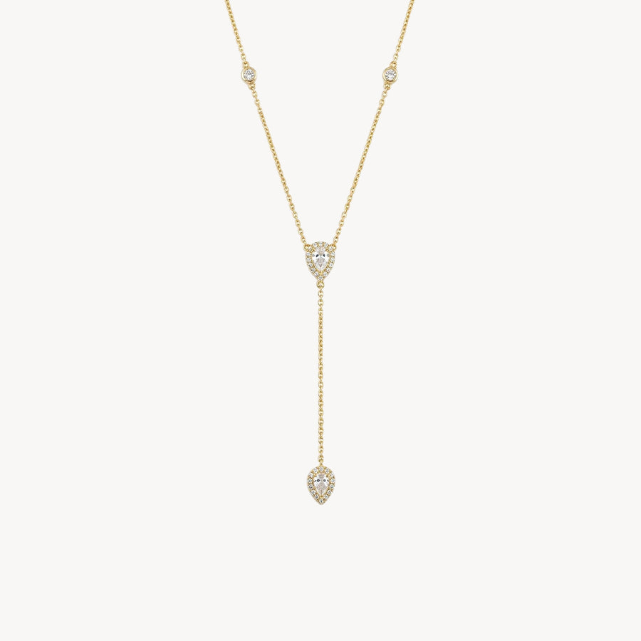 COLIER PLACAT CU AUR TEARDROP 