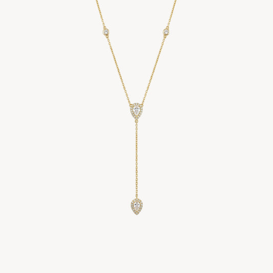 COLIER PLACAT CU AUR TEARDROP 