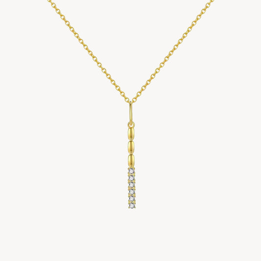 ARABICA GOLD ELONGATED PENDANT NECKLACE