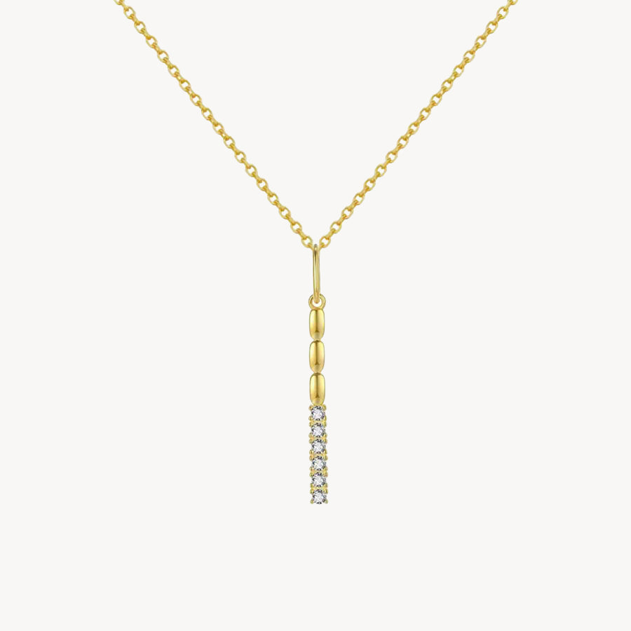 ARABICA GOLD ELONGATED PENDANT NECKLACE