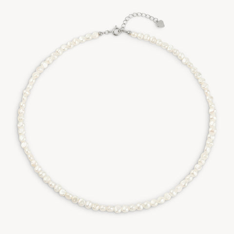 COLIER SILVER CREMA PEARL