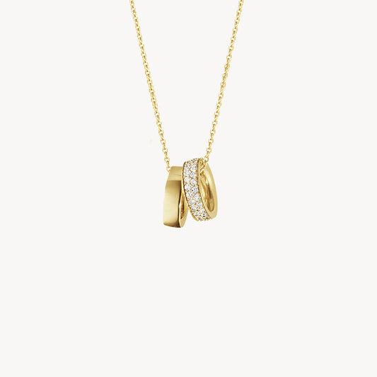 COLIER GOLD CU PANDANTIV DOUBLE SHOT