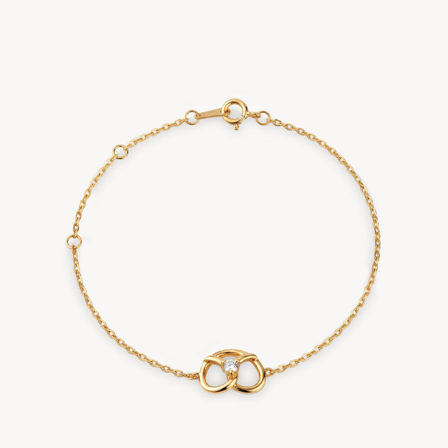 SALTY PRETZEL GOLD PLATED BRACELET