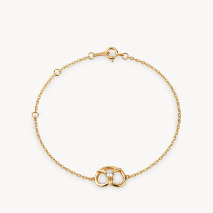 SALTY PRETZEL GOLD PLATED BRACELET